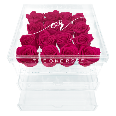 Grand Acrylic Forever Rose Box - Rosy Pink