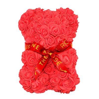 Mini Love Rose Bear 25cm - Red