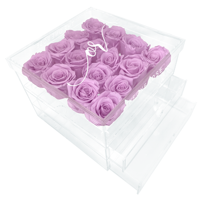 Grand Acrylic Forever Rose Box - Lilac Purple