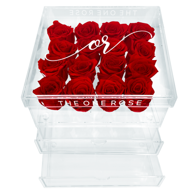 Grand Acrylic Forever Rose Box - Red