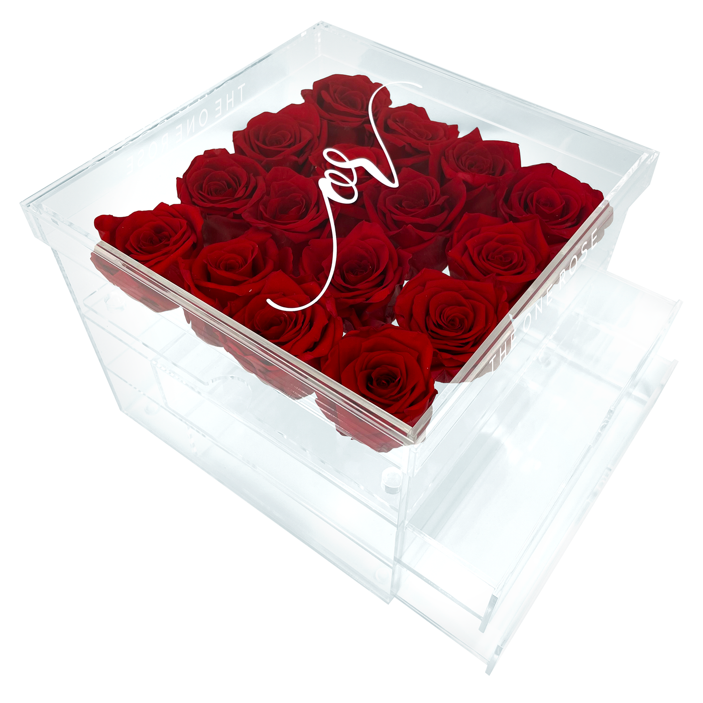 Grand Acrylic Forever Rose Box - Red