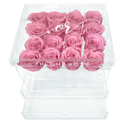 Grand Acrylic Forever Rose Box - Sakura Pink