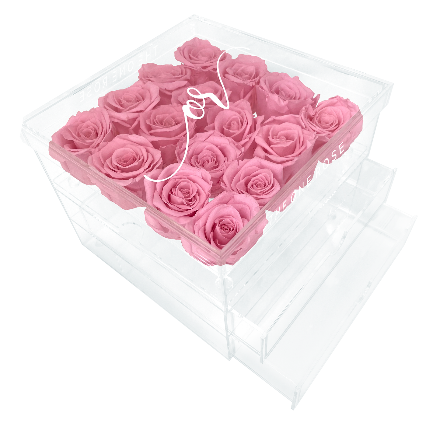 Grand Acrylic Forever Rose Box - Sakura Pink