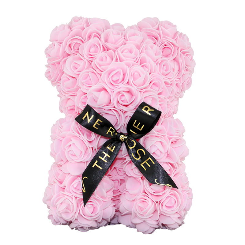 Mini Rose Bear 25cm - Light Pink