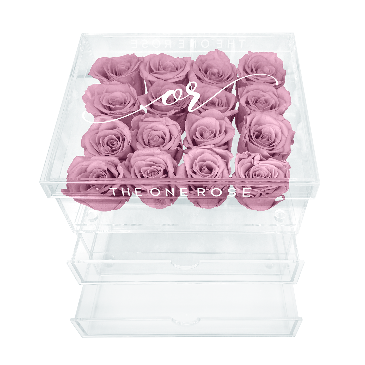 Grand Acrylic Forever Rose Box - Lilac Purple