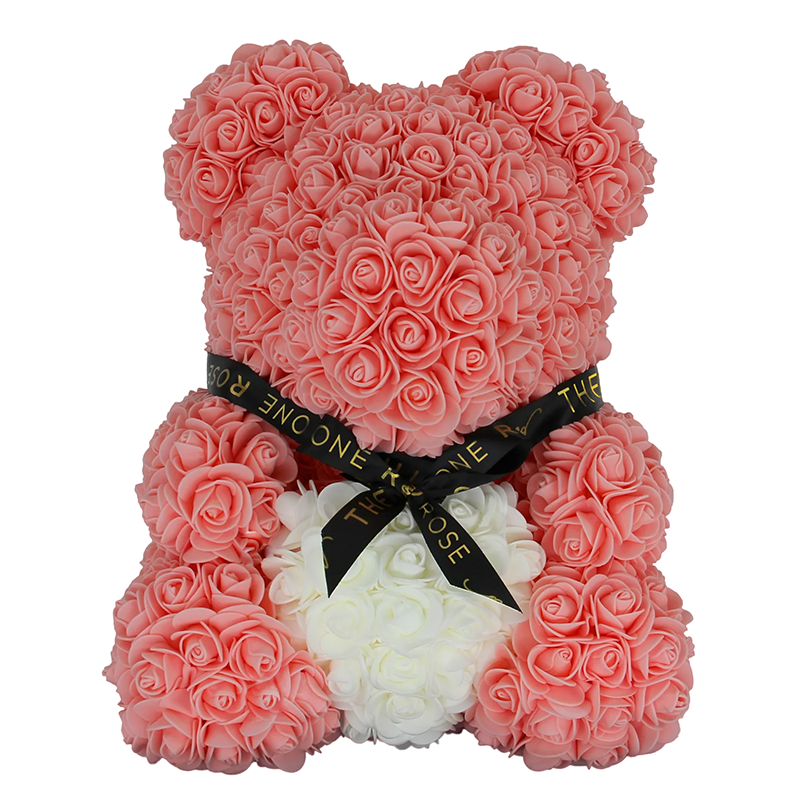 Medium Rose Bear 40cm - Light Pink