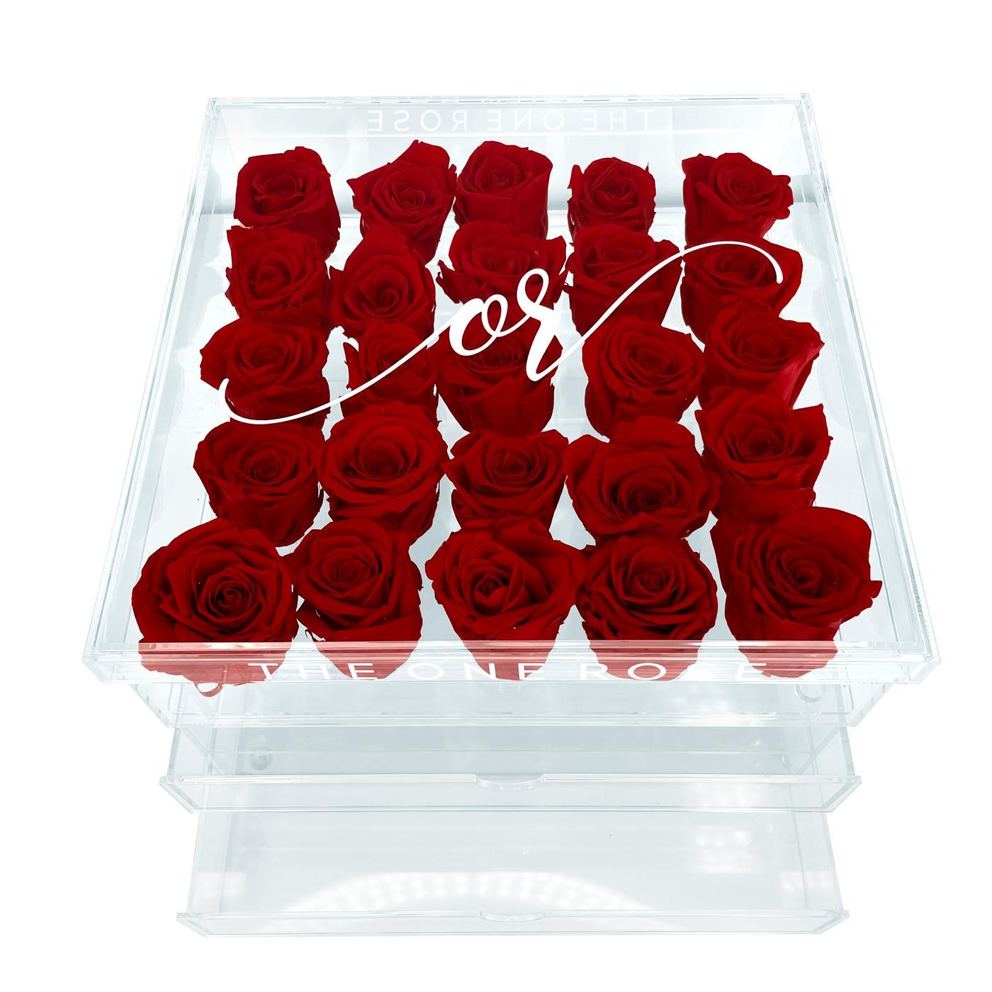 Très Grand Acrylic Forever Rose Box - Red