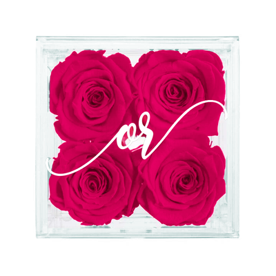 Petite Acrylic Forever Rose Box - Rosy Pink