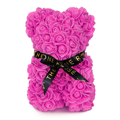 Mini Rose Bear 25cm  - Hot Pink