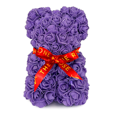 Mini Love Rose Bear 25cm - Purple