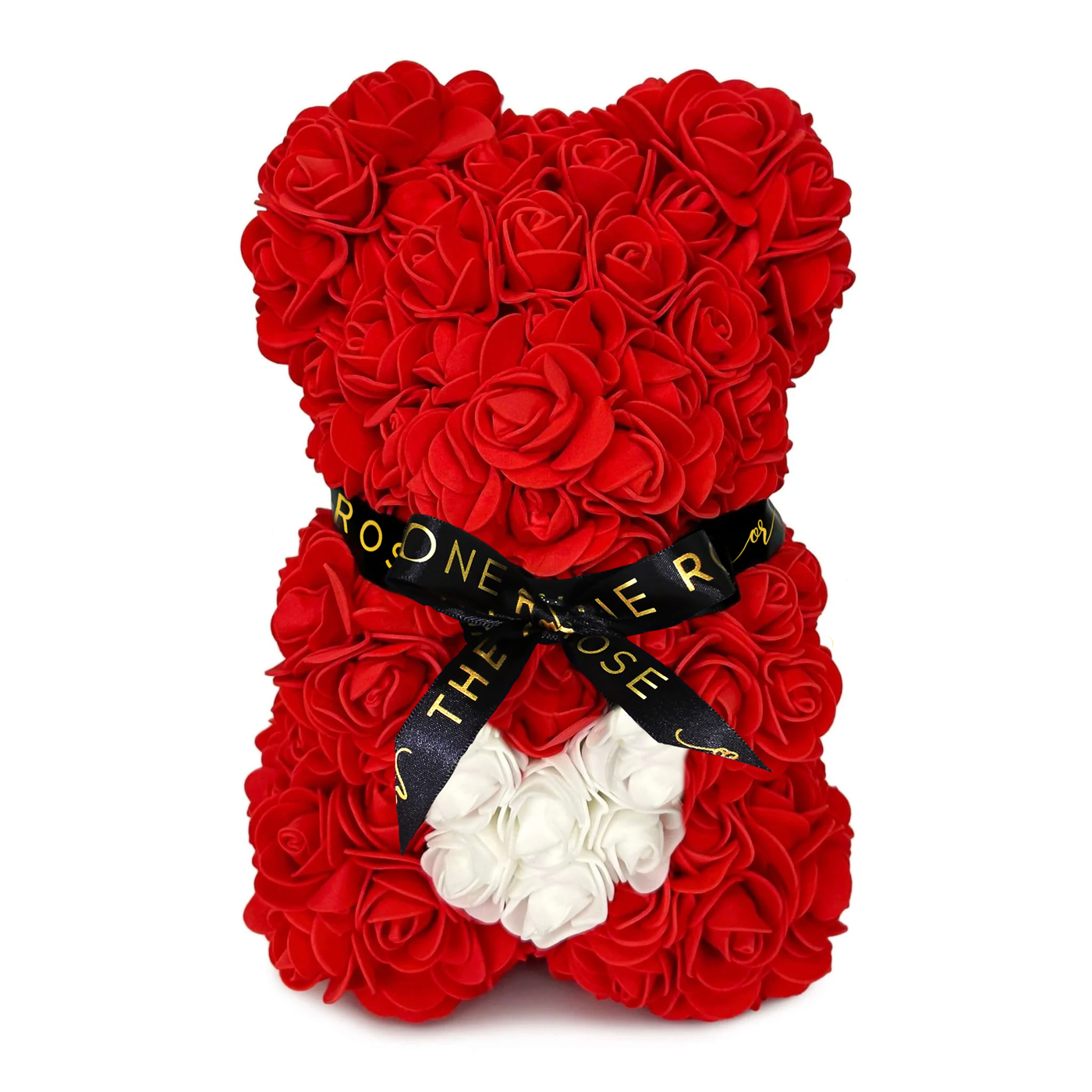 Mini Heart Rose Bear 25cm - Red