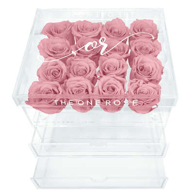 Grand Acrylic Forever Rose Box - Sakura Pink