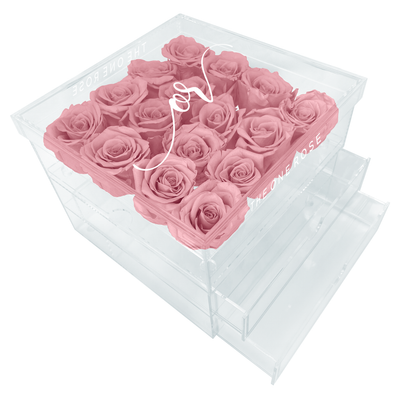 Grand Acrylic Forever Rose Box - Sakura Pink