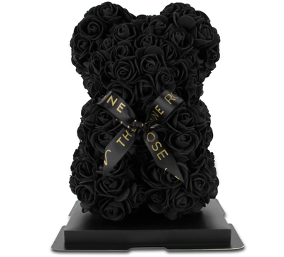 Mini Rose Bear 25cm - Black