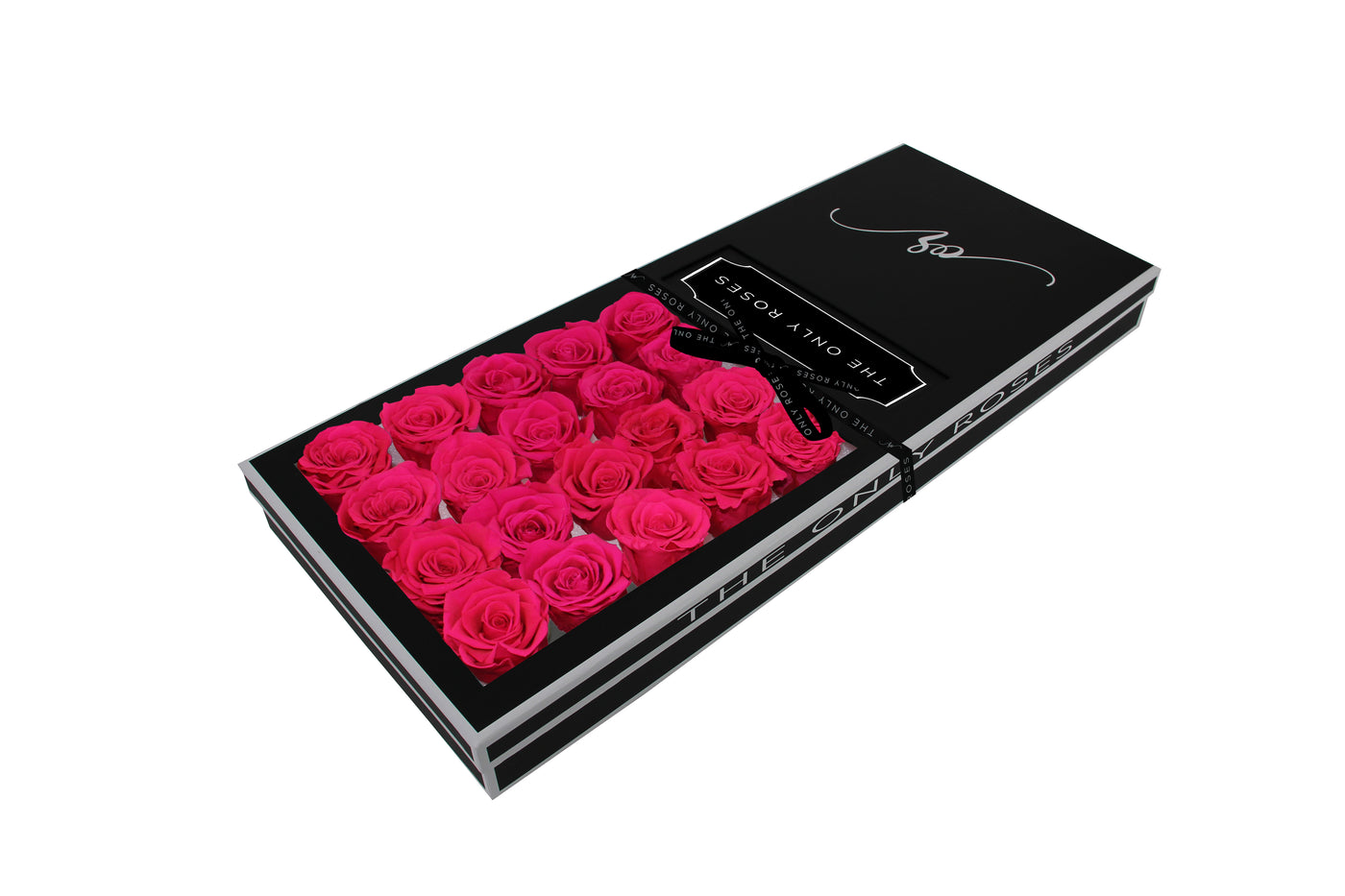 Signature Luxury Forever Rose Black Box - Rosy Pink