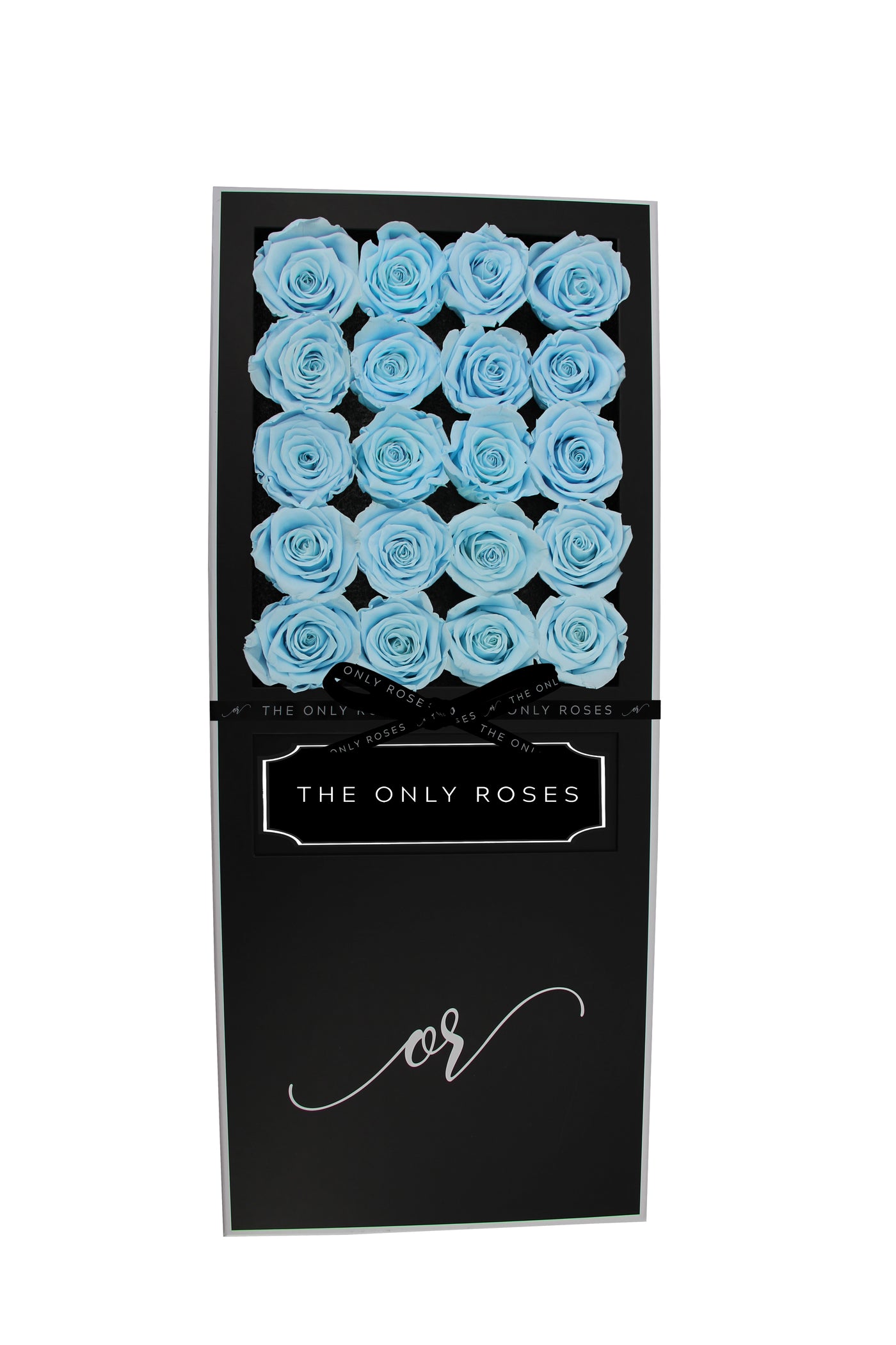 Signature Luxury Forever Rose Black Box - Sky Blue