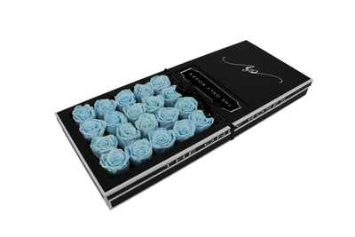 Signature Luxury Forever Rose Black Box - Sky Blue