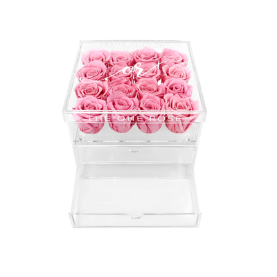 Grand Acrylic Forever Rose Box - Sakura Pink