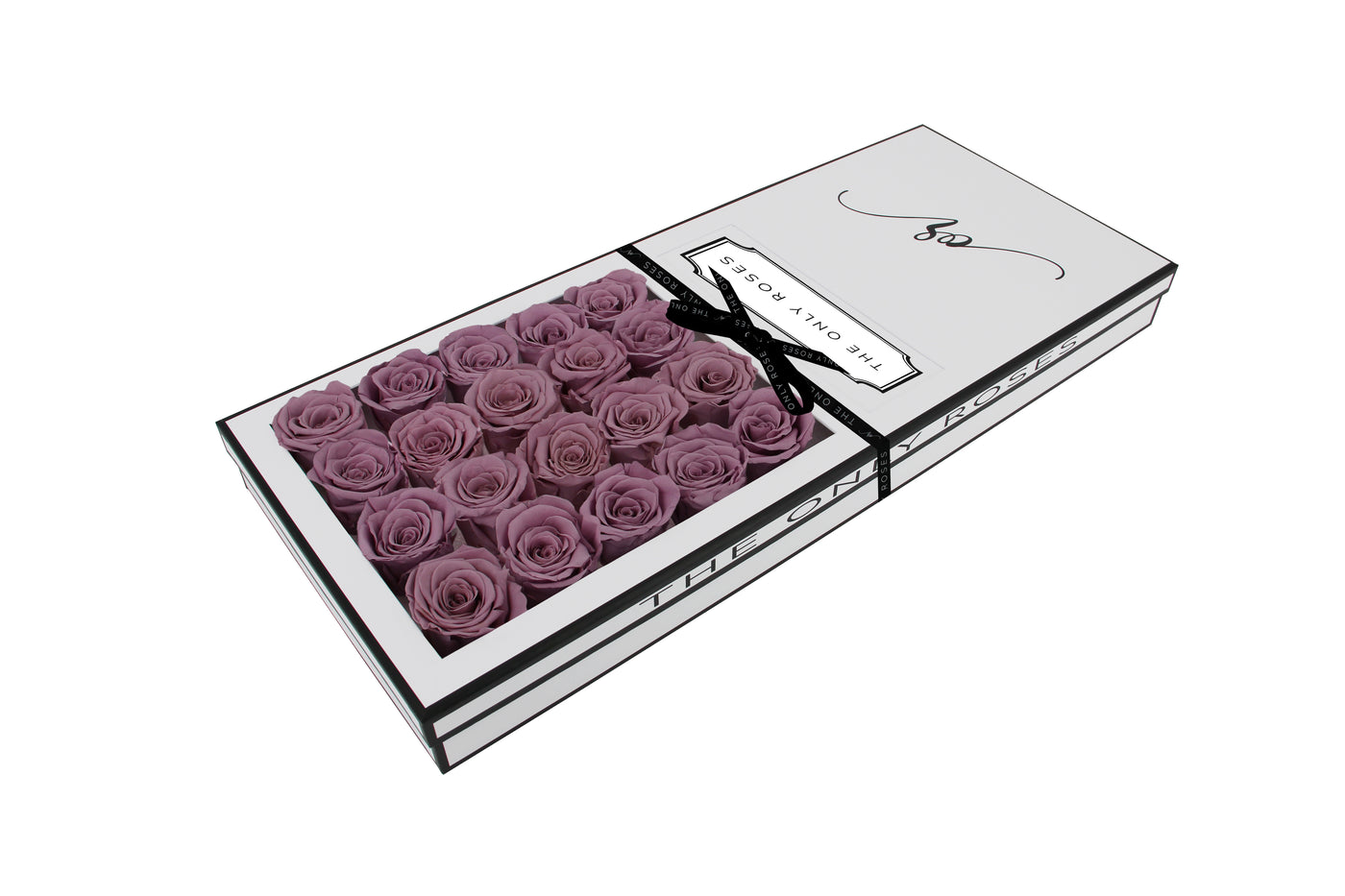 Signature Luxury Forever Rose White Box - Lilac Purple