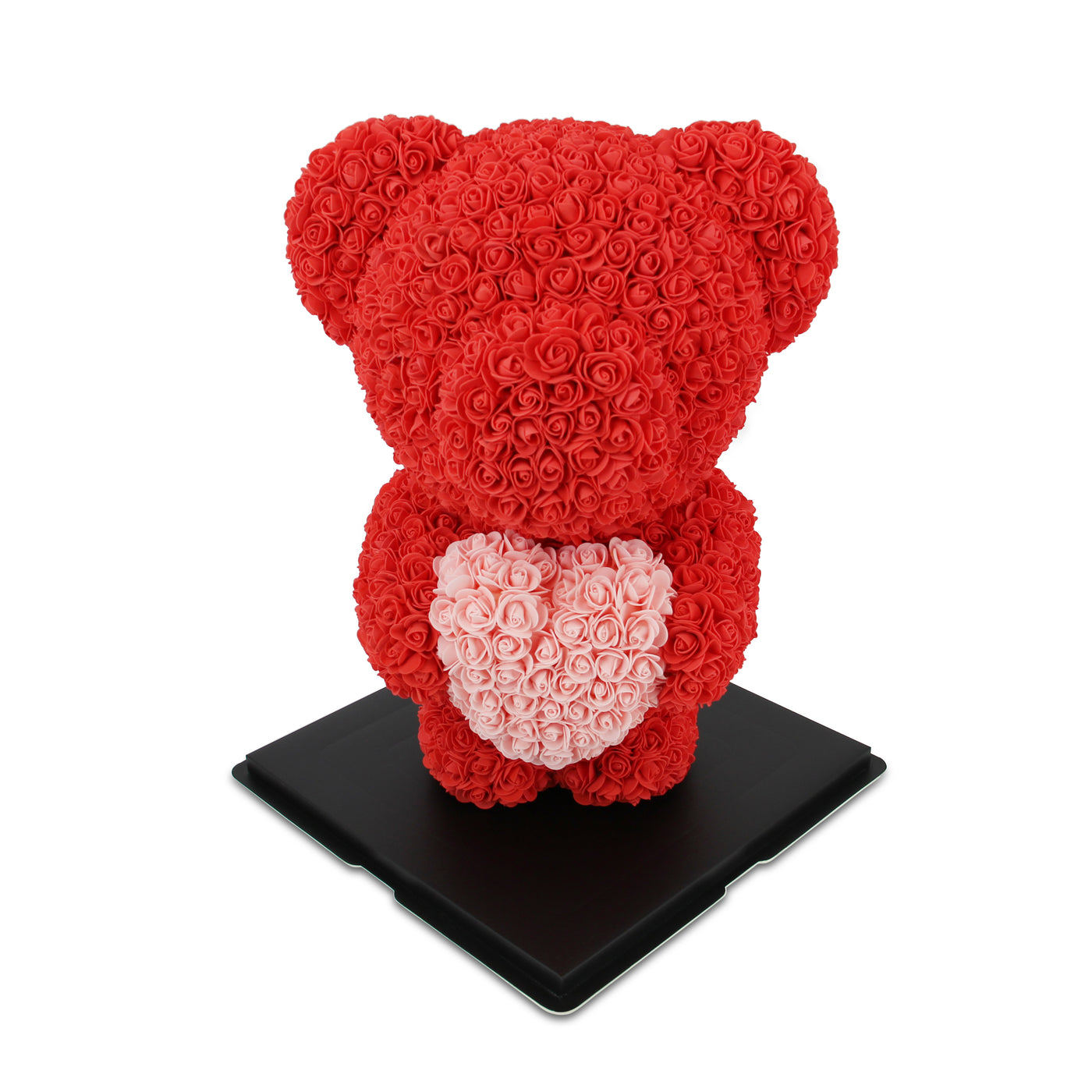 Giant Luxe Standing Rose Bear 70cm - Red with Pink Heart (BRISBANE ONLY)