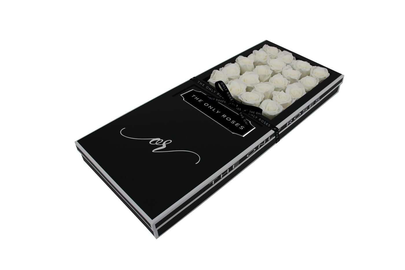 Signature Luxury Forever Rose Black Box - White