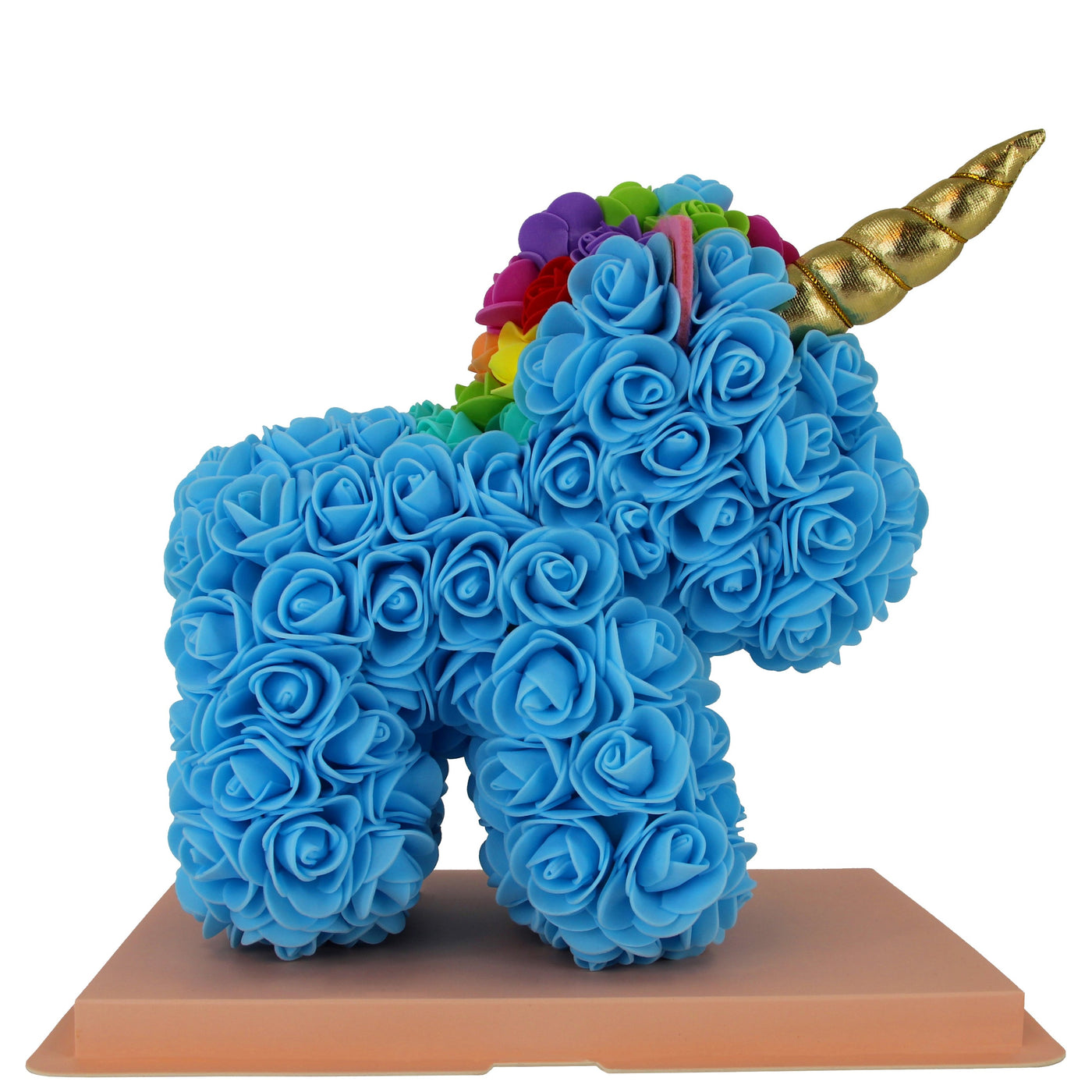 Small Rose Unicorn - Pastel Blue