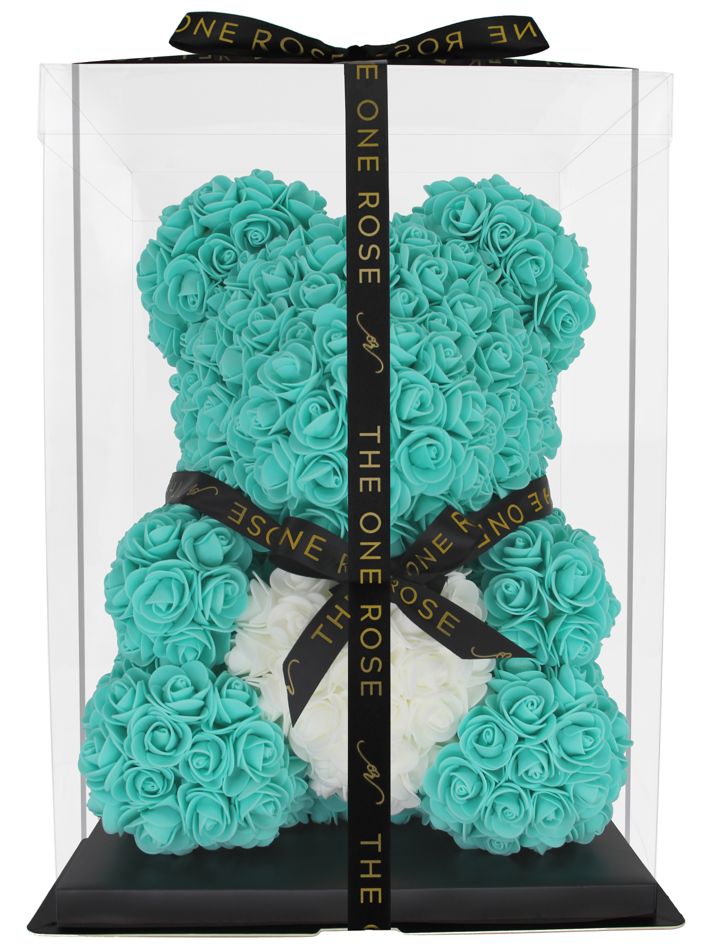 Medium Rose Bear 40cm - Teal