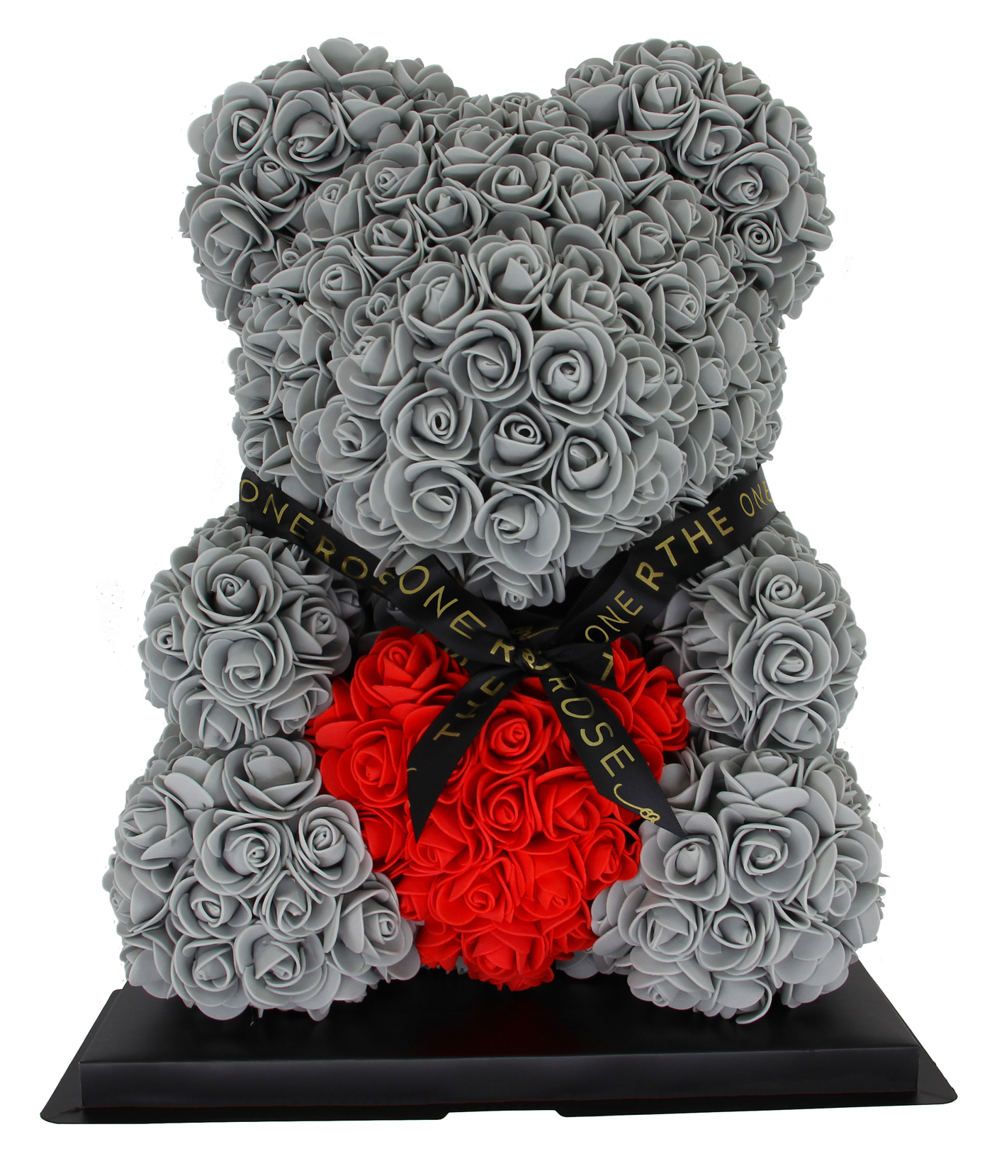 Medium Rose Bear 40cm - Grey