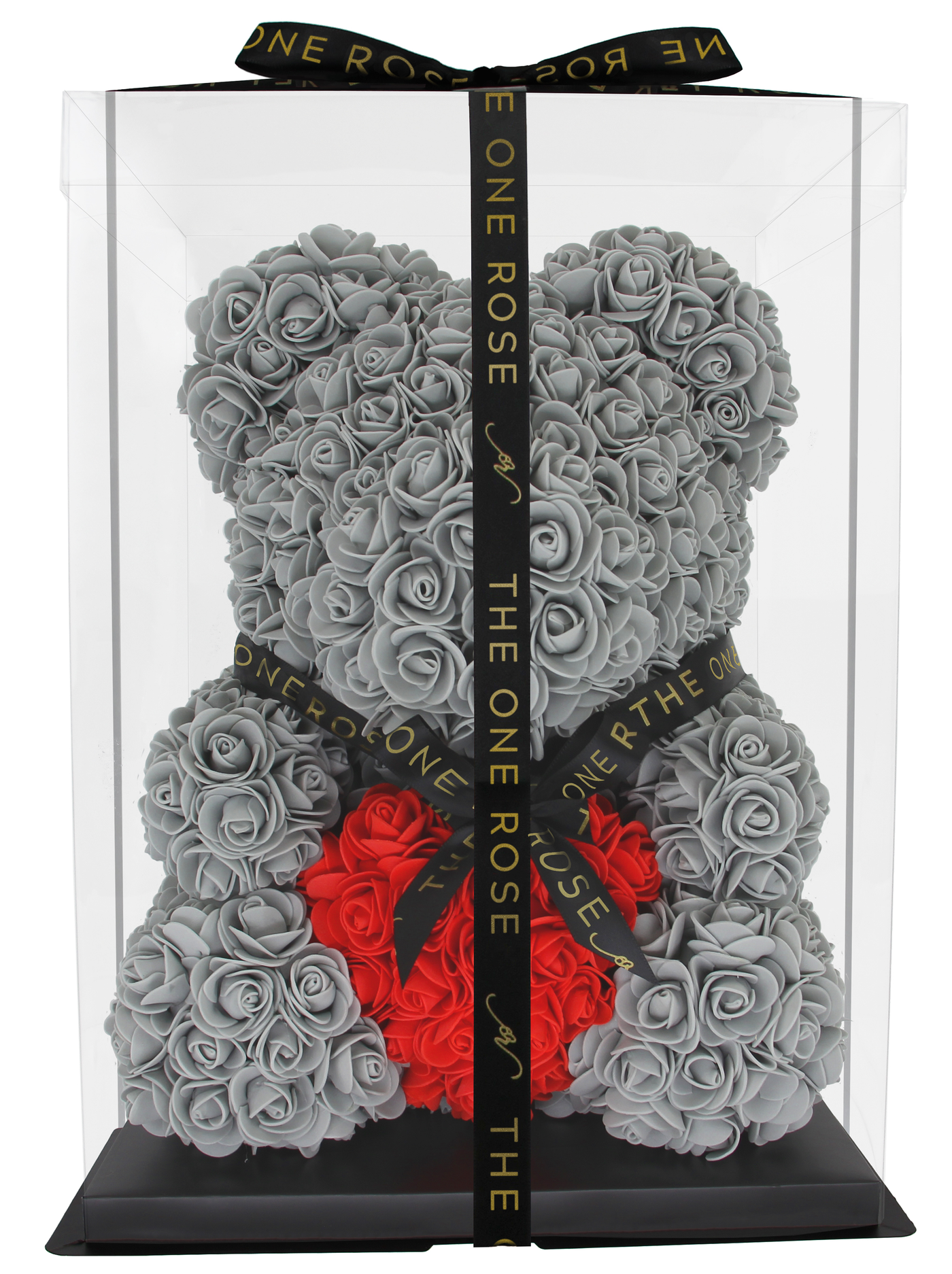 Medium Rose Bear 40cm - Grey