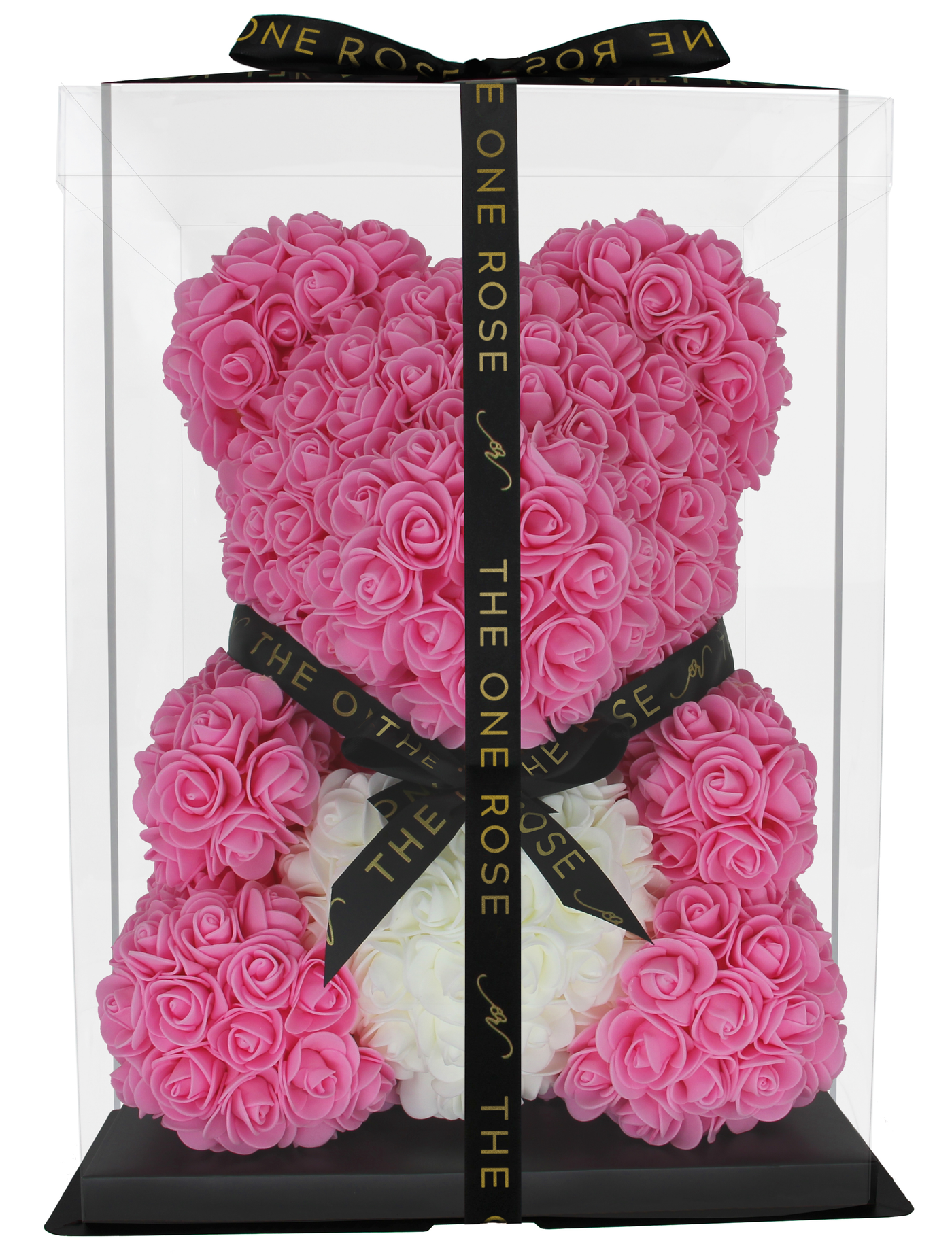 Medium Rose Bear 40cm-  Hot Pink