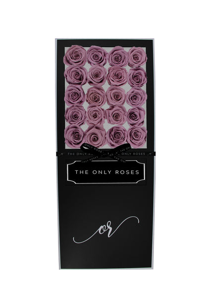 Signature Luxury Forever Rose Black Box - Lilac Purple