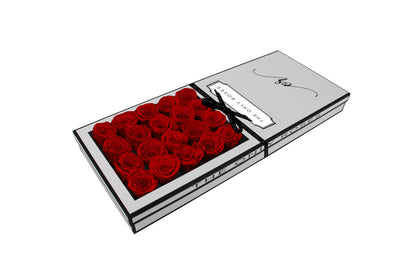 Signature Luxury Forever Rose White Box - Red